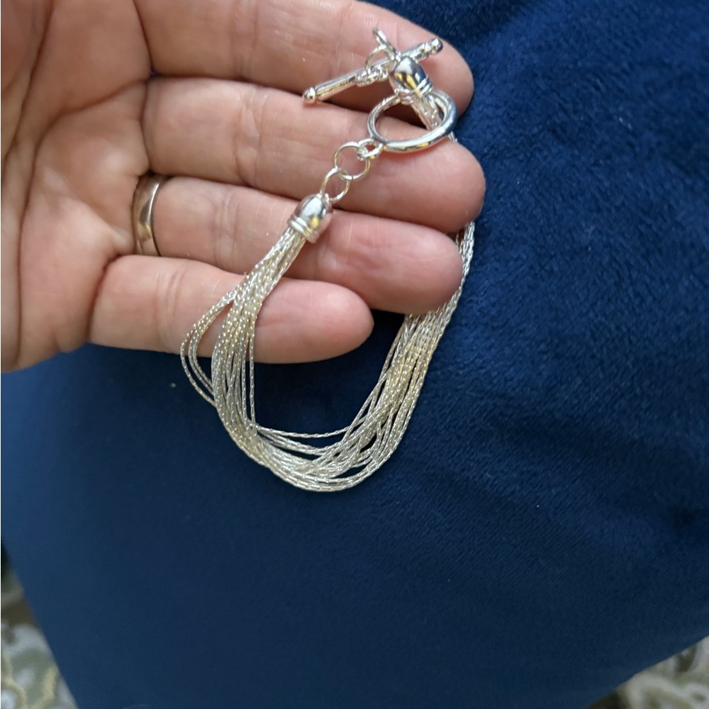 Elegant Silver Multi-Strand Bracelet, NWOT